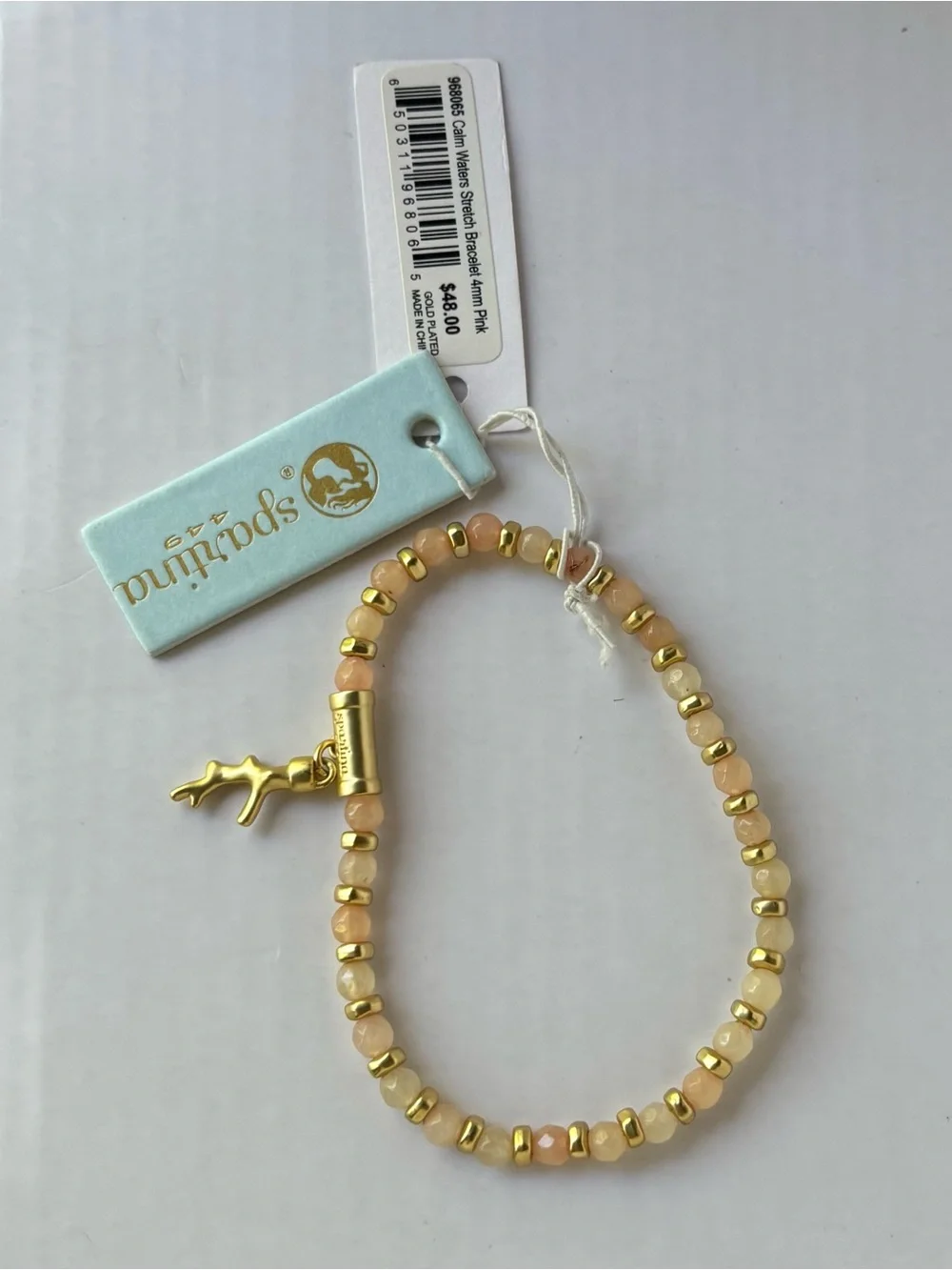 Spartina 449 Calm Waters Pink Jade Bracelet